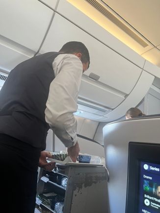 Never seen French cabin crew before on finnair 