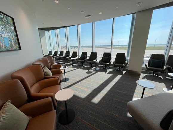 View from one end/corner of the lounge back toward the middle
