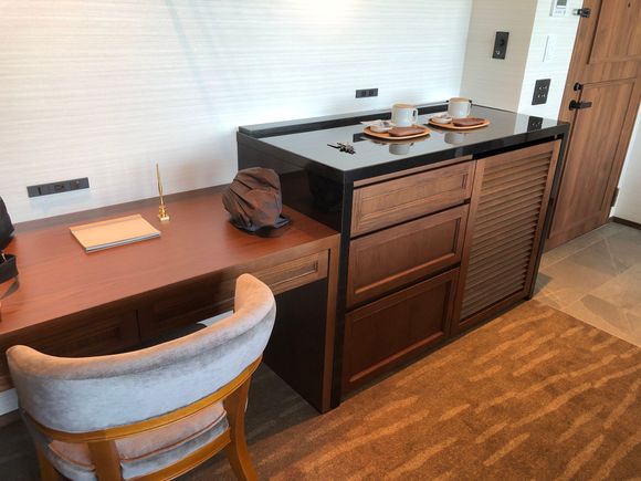 Desk and wet bar