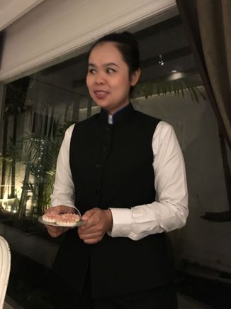 Our server. She explained each course as it was served, with the exception of one or two courses which are considered secrets. Those she explained later.