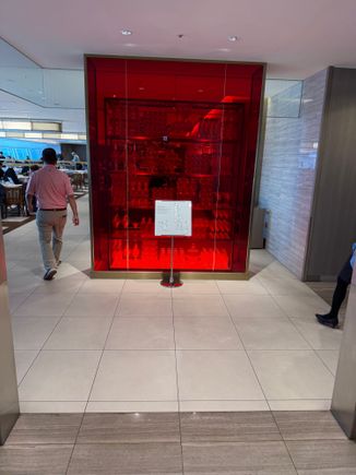 into the F lounge