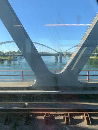 Crossing the river into France