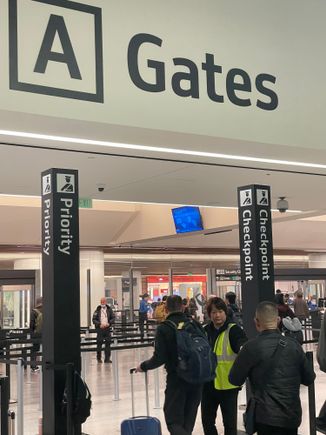 I went through the A-Security tonight and can confirm they do have a Priority lane. The airline will stamp the boarding pass with Priority.