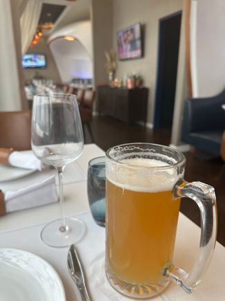 Enjoying an IPA in the ambiance of Classified