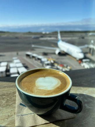 Delicious cappuccino prepared by Alaska Lounge barista
