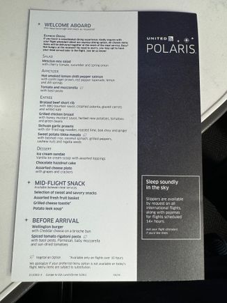 Menu for the main meal was the same during preorder and preorder worked!