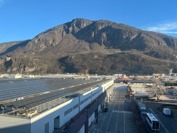 View from the room - the view was really nice if you look past the distribution center 
