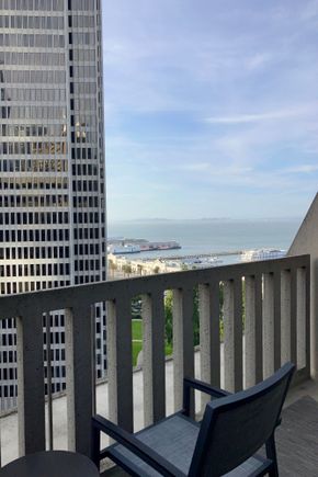 The view from my original room. Partial bay view at best.