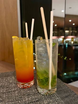 Tequila Sunrise and a Mojito
