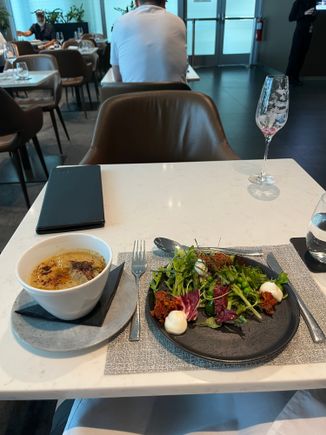 Ordered two appetizers Salad and corn soup