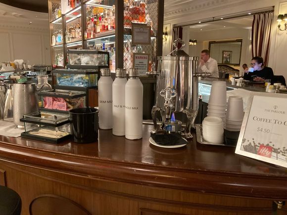 Warning, do not touch this .... unless you want to be billed $4,50 because this is the takaway coffee section