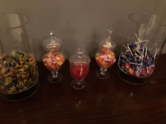 Jars with sweets