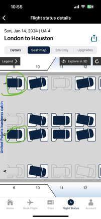 Flight map from flight status 