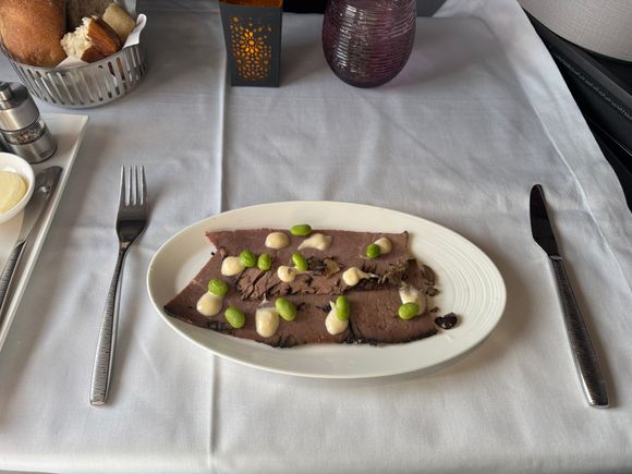 Deli meat…ermmm…I mean carpaccio from earlier this year to show you a point of comparison of how much switching to Do & Co has improved catering