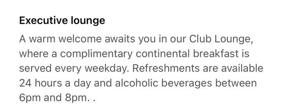 Very clearly says Exec Lounge available for future dates. Was it blacked out for your dates? If not did they offer any recompense?
