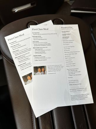First class menus