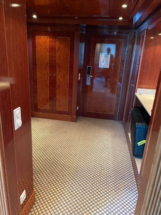 Hanging space for president and First Lady with own door to outside 