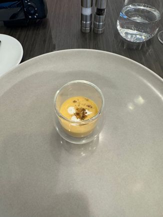 Amuse bouche: Butternut squash ; sour and goodx