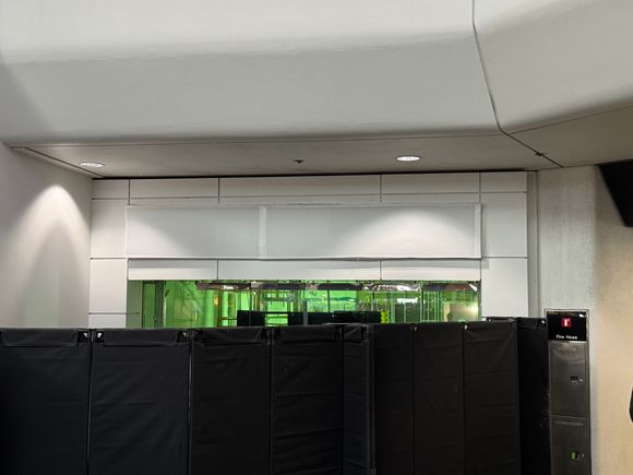 Looking over the barrier in the rotunda into the E-F connector
