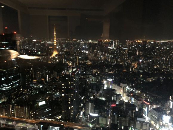 View from our room at night. 