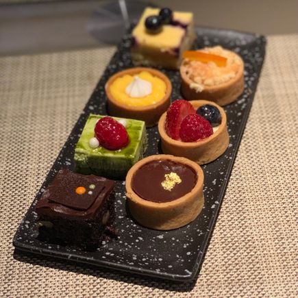 Desserts from buffet. 