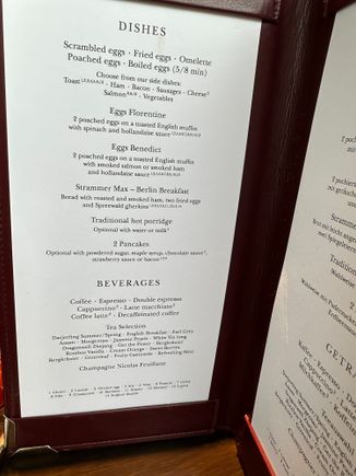 Just having breakfast in Berlin and noticed that Champagne is now available to order 👍