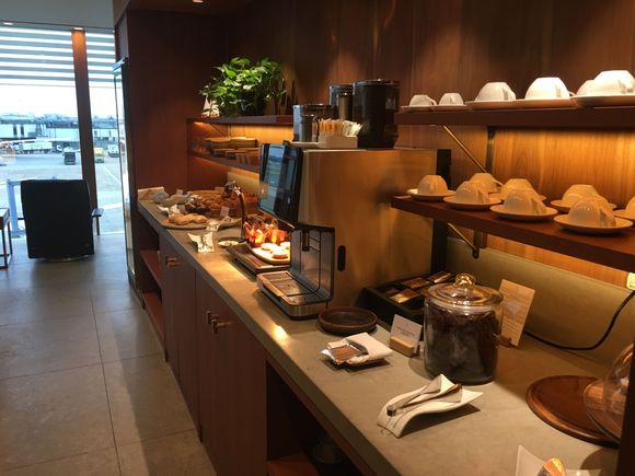 Self Service. There is a full service restaurant if you wish.