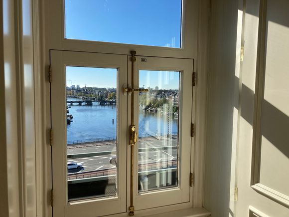 Window shutters can be closed for those that like to sleep in total blackout darkness