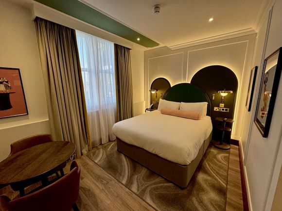 Wide angle view of the room