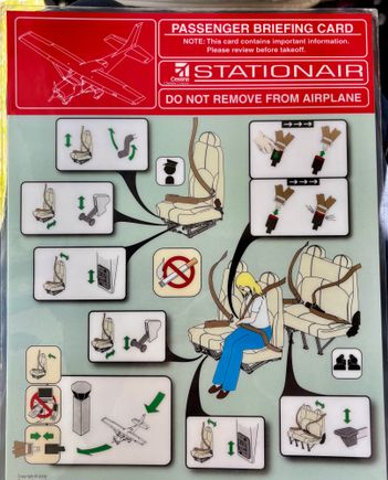 A look at the safety card
