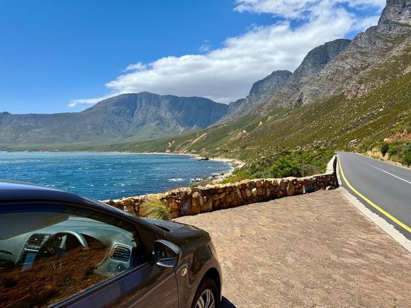 Quick shot of the car at a stop on St Lowrys Pass. Im not a big car guy ( as you can tell from the VW Polo) but this was stunning to drive.