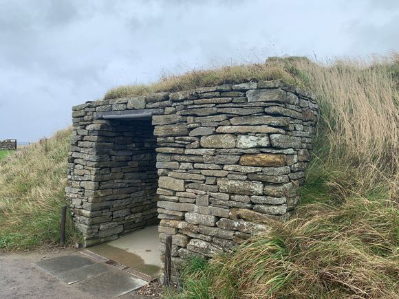 There's replica house at Skara Brae, right outside the museum part in Tourist Centre