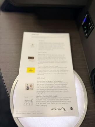 Wine list