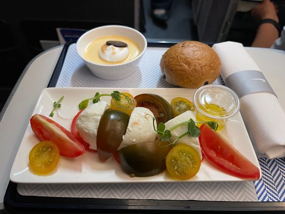 The “cheese & tomato” second option was salmon. 