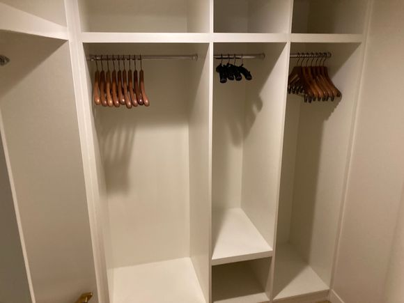 Storage space of walk in closet 