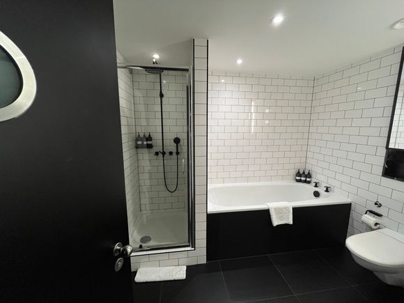 Deluxe King Room bathroom, alternate view