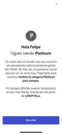 ah LATAM.. now i've been granted Platinum for life... what can I say..