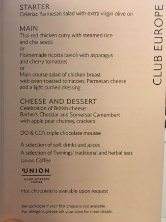 ATH-LHR menu