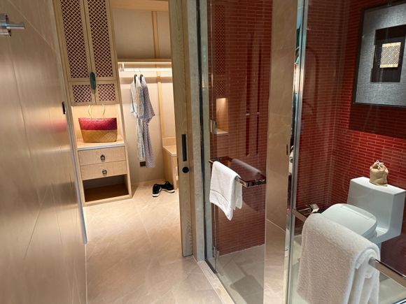 walk in closet + shower / toilet