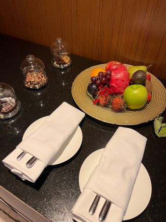 Welcome amenity of fruits and chocolates - an additional box of chocolates was provided on Eid-al -Adha as a nice gesture