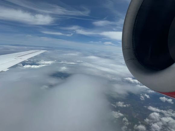 view from 18F on an ERJ-145 … thought I was done with the pencil jets after more than 11 years :o