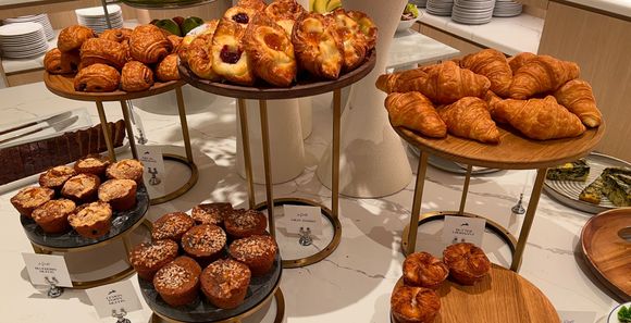 Half dozen types of pastries including kouign amann 