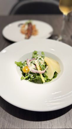 Pear salad: excellent and light.