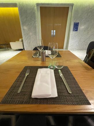 Proper sit down dinning. 