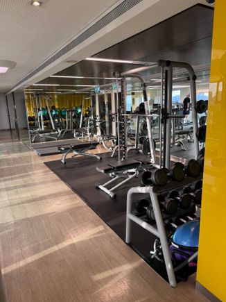 Gym has a good view