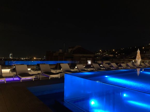 And the pool at night : a pretty cerulean instragramable spot