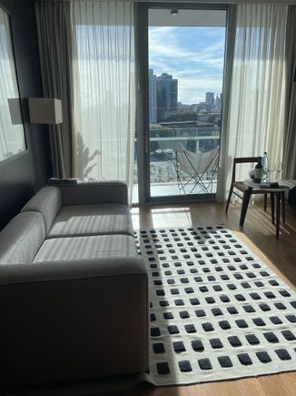 Living room and balcony