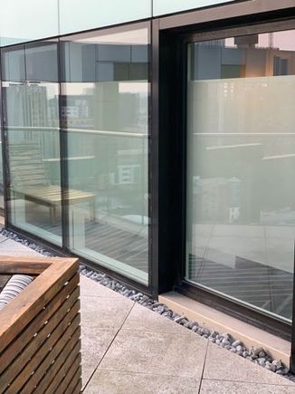 Public corridor with views of our balcony