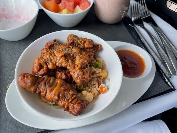 This strange dish I think was meant to be Nasi Goreng but it's quite not right