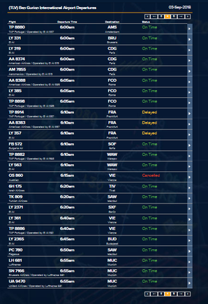 TLV Departures 03/09